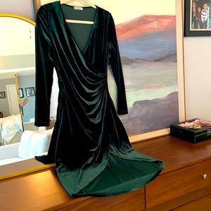 Medium Green Velvet Dress